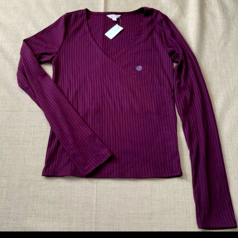 Cape Juby Long Sleeve V Neck Wrap Top